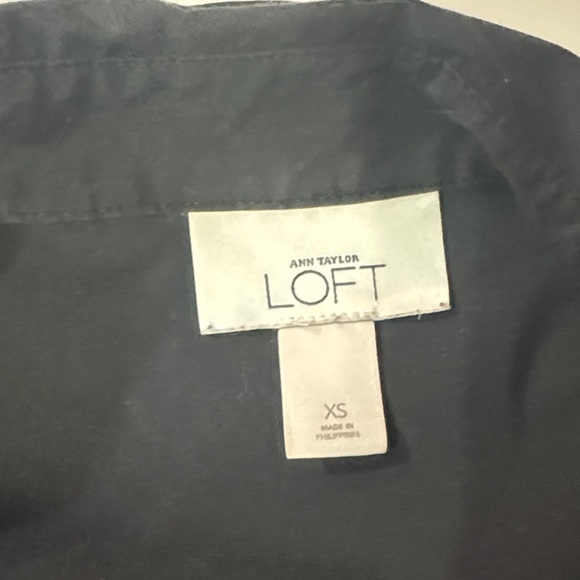 LOFT Classic Black Button-Down Shirt - Picture 5 of 5